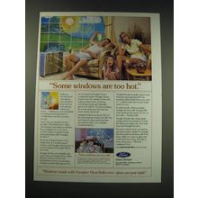 1987 Ford Glass Division Sunglas Koolers Windows Ad - Some windows are too hot