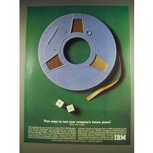 1963 IBM computers Ad - Two ways to test your company's future plans!