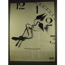 1963 IBM Computers Ad - How fast is a nano-second? (1,000,000,000th of a second)