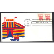 FDC 2261 16.7c Popcorn Wagan Pair (Unkn Cachet-U/A) Box0557