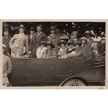 Giant Long Passenger Coach Type Old Car Antique Real Photo Postcard