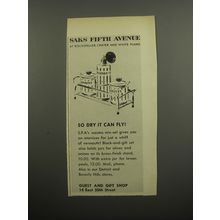 1955 Saks Fifth Avenue Mix-Set Advertisement - So Dry it Can Fly!