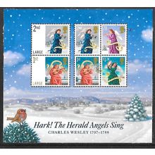 2007 Xmas Angels Mini Sheet Fine Used HRD2-C