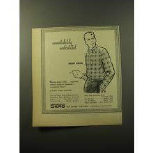 1960 Sero of New Haven Shirt Ad - Unmistakably understated Ancient Tartans