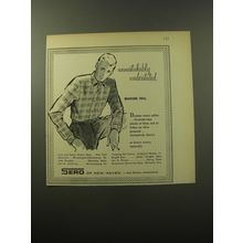 1960 Sero of New Haven Shirt Ad - Unmistakably understated Branford Twill