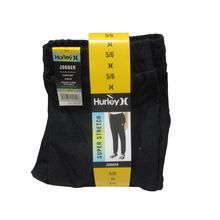 Hurley Boy's Elastic Waistband Performance Stretch Twill Jogger Pant Black, 5/6