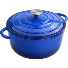3 QT Enameled Cast Iron Dutch Oven with Lid round Dutch Oven Big Dual Handles Cl