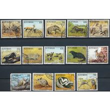 Animals: 14 Values - Botswana 1992 - FH - SG 741/2 & 744/55