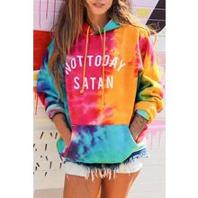 Not Today Satan Tie Dye Hoodie