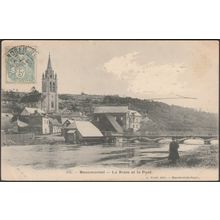 La Risle et le Pont, Beaumontel, 1905 - Vivier CPA
