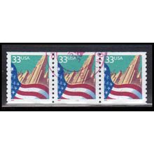 Used 3280 33c U.S. Flag Over City Very Fine PNC 1111/3 PA4049