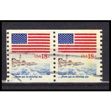 Used 1891 18c U.S. Flag Very Fine CNP Left 2 PA0250