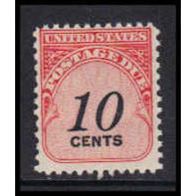 J97 10c Postage Due Barely Clears MNH K5476