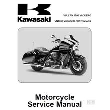 KAWASAKI VULCAN 1700 VAQUERO VN1700 VOYAGER CUSTOM ABS SERV MANUAL MOTORCYCLE EN
