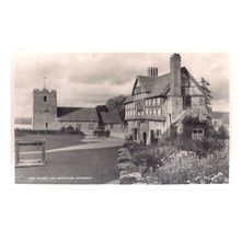 CHURCH AND GATEHOUSE, STOKESAY, SHROPSHIRE. unused postcard Walter Scott /