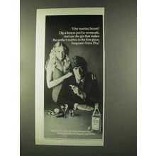 1973 Seagram's Extra Dry Gin Ad - Martini Secret Lemon