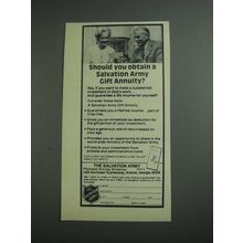 1984 The Salvation Army Ad - Obtain Gift Annuity