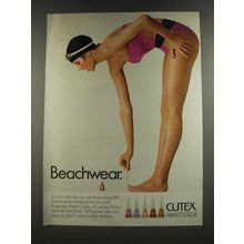 1986 Cutex Perfect Color For Nails Ad - Beachwear