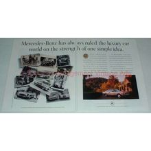 1989 2pg Mercedes Benz Car Ad - Strength of Simple Idea