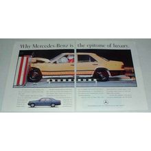 1989 2pg Mercedes Benz Car Ad - The Epitome of Luxury!