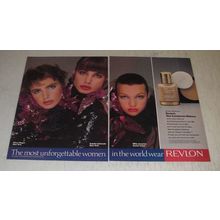 1989 Revlon New Complexion Makeup Ad - Alexa Singer, Milla Jovovich