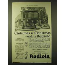 1924 RCA Radiola X Radio Ad - Christmas is Christmas with a Radiola