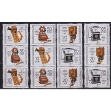 GERMANY DDR [1989] MiNr 3226 ex ( **/mnh ) [01] Telefon (4x 3er Zdr)