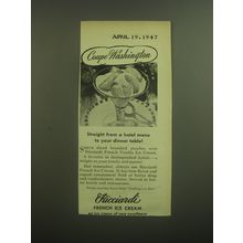 1947 Ricciardi French Vanilla Ice Cream Ad - Coupe Washington