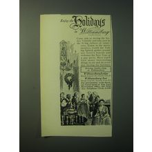 1948 Williamsburg Virginia Ad - Enjoy the holidays in Williamsburg Virginia