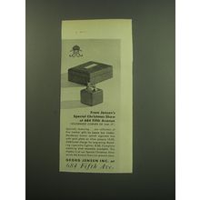 1949 Georg Jensen Laura Lee Linder Cigarette Box and Lighter Advertisement