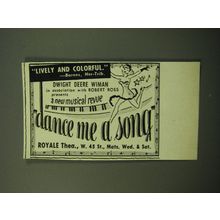 1950 Dance me a Song Musical Revue Advertisement - Lively and Colorful