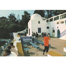 Man Picking Ear at Sidi Bou Said Tunisia Hotel Postcard