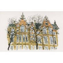 Primrose Hill Primary School London Painting Postcard