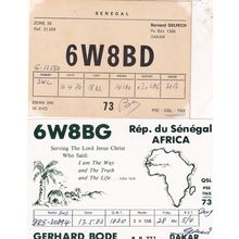 Dakar Senegal Africa 2x QSL Radio Card s