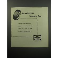 1955 General Tires Ad - The General tubeless tire