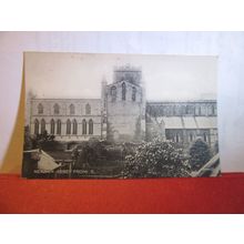 HEXHAM ABBEY from S., NORTHUMBERLAND unused antique postcard by Valentine =