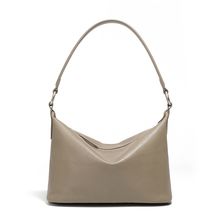 Genuine Leather Women Western Shoulder Handbag Grey