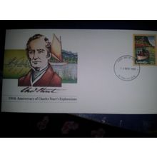 1980 Australia charles sturts explorations pre stamped envelope PSE