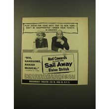 1961 Sail Away play Ad - Plan ahead for your next trip to New York