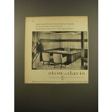 1961 Stow & Davis Furniture Ad - Your executive or professional stature