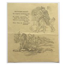 Original WW2 Russian/Soviet Air Drop Propaganda Leaflet. - No code. - 1941.