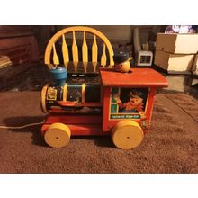 Old Vintage Original Fisher Price Chuggy Pop Up # 616 6 1/2" Long Working 1955