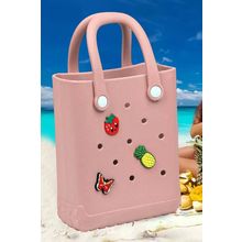 Apricot Pink Waterproof EVA Hollow Tote Bag