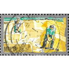 MALTA, Stone Quarrying, yellow 1981, 8c
