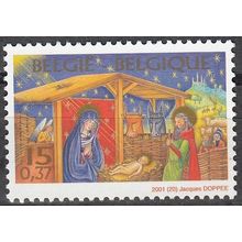 Belgique 2001 Michel 3094 Neuf ** Cote (2008) 0.85 € Miniature d'une crêche Noël