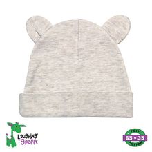 The Laughing Giraffe Baby Bear Ears Beanie Hat[ 0-6M Heather Gray ]