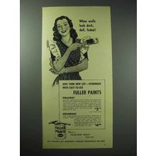 1946 Fuller Paints Ad - When Walls Look Dark, Dull