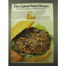1972 Lipton Onion Soup Ad - The Lipton Onion Burger