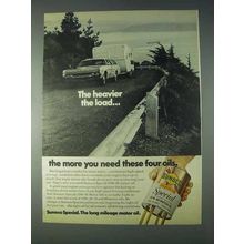 1972 Sunoco Special 10W-40 Motor Oil Ad - Heavier Load
