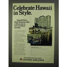 1975 United Airlines Ad - Celebrate Hawaii in Style